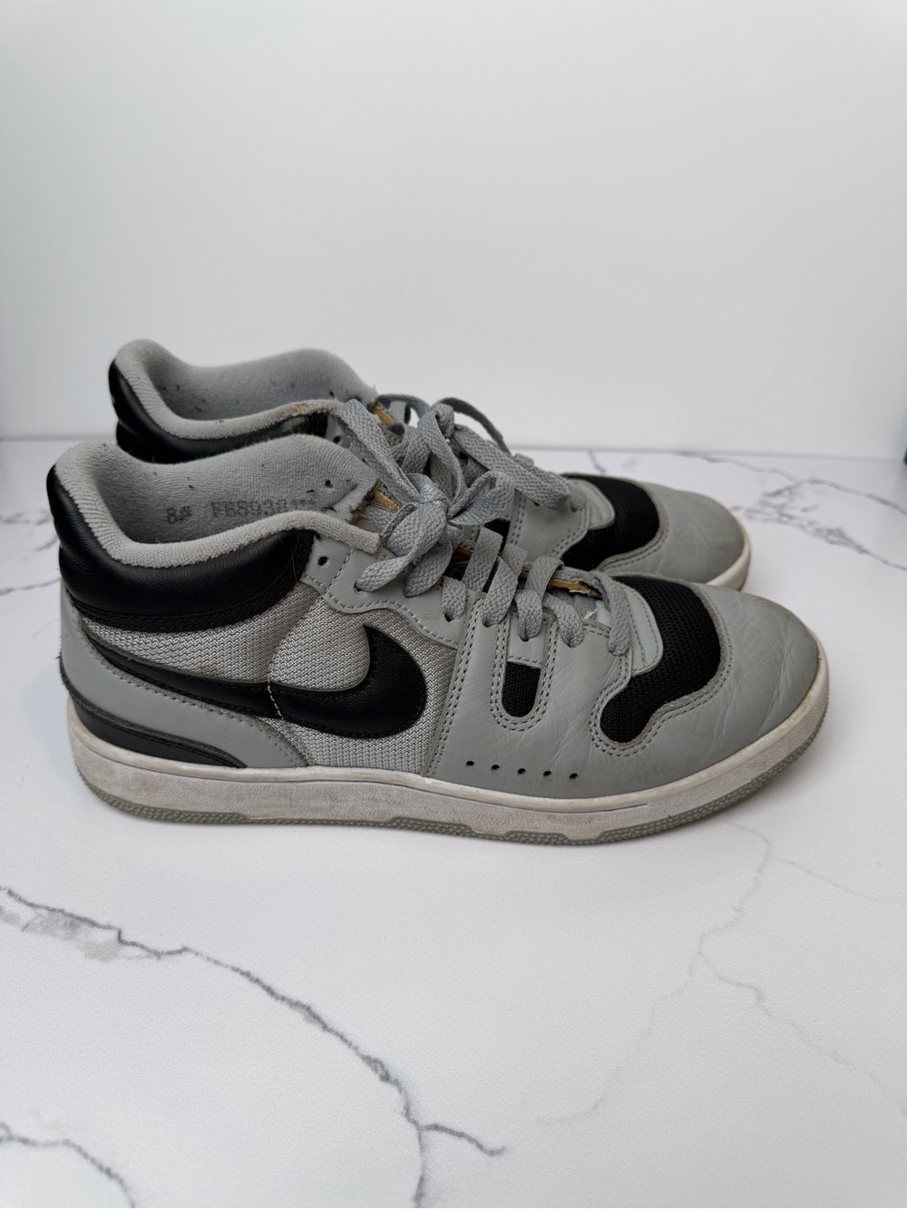 Nike Kids Gray and Black Mid-Top Sneakers